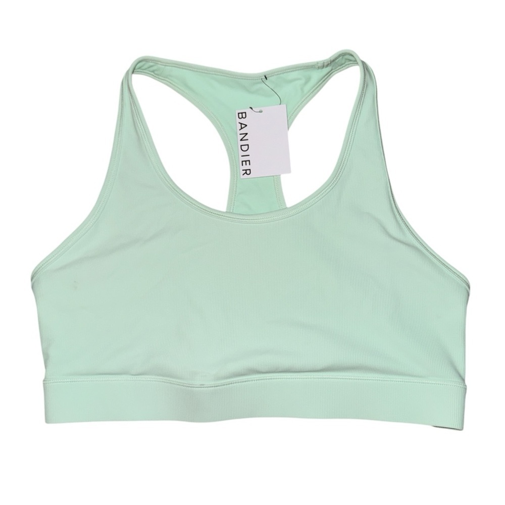 Bandier light green NWT Center Stage Rib Bra women’s size XL